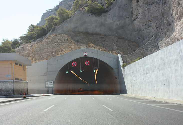 Kakia Skala tunnels in Greece